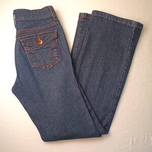 DKNY Jeans Denim Size 2 Soho Mid Rise Boot Cut Dark Wash